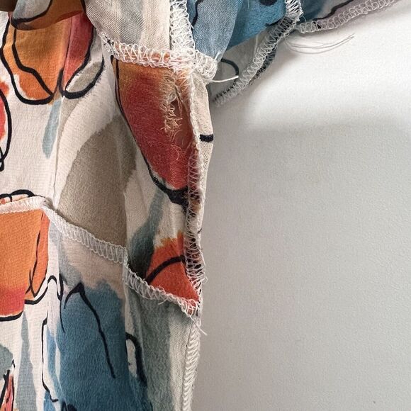 Dolce & Gabbana Jumpsuit Women’s 6 Silk Wide Leg Majolica Water Color Print - Picture 6 of 10